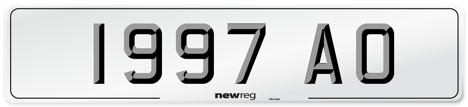 1997 AO Number Plate from New Reg